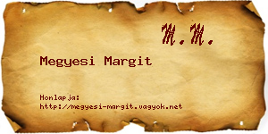 Megyesi Margit névjegykártya